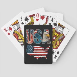 USA Patriotic 4. Juli America Flaggenfreiheit Spielkarten