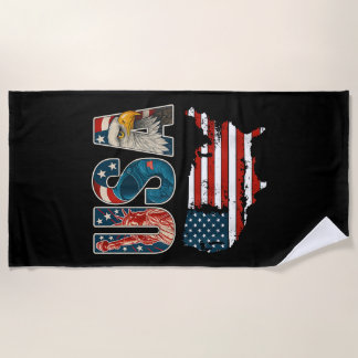 USA Patriotic 4. Juli America Flaggenfreiheit Strandtuch