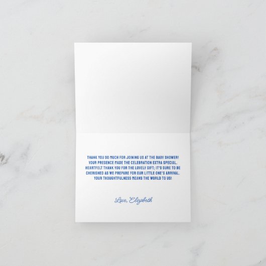 USA Patriotic All American Baby Red White and Blue Dankeskarte (Innenseite)