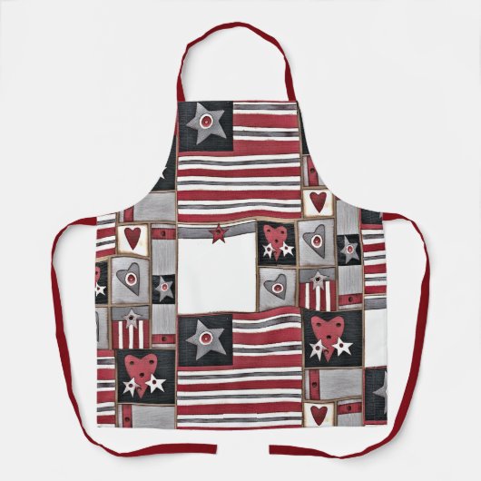 USA Patriotic All-Over Print Schürze (Vorderseite)
