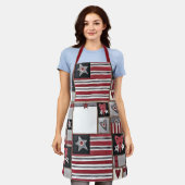 USA Patriotic All-Over Print Schürze (Getragen)