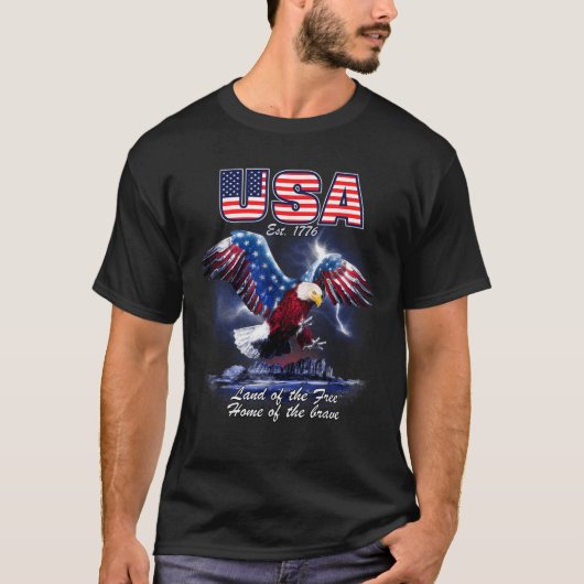 USA Patriotic American Eagle T-Shirt (Vorderseite)