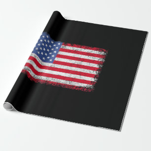 USA Patriotic American Flag for Men Women Kids Boy Geschenkpapier