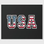 USA Patriotic American Flag for Men Women Kids Boy Geschenkpapier (Flach)