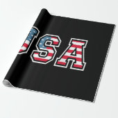USA Patriotic American Flag for Men Women Kids Boy Geschenkpapier (Ungerollt)