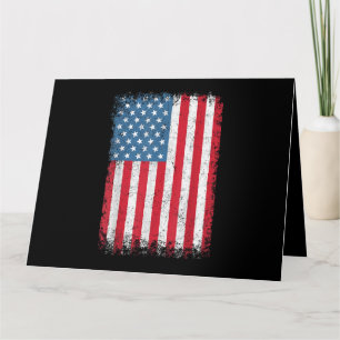 USA Patriotic American Flag for Men Women Kids Boy Karte