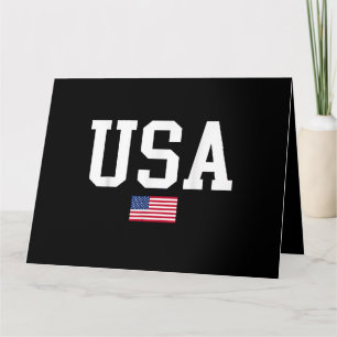 USA Patriotic American Flag for Men Women Kids Boy Karte