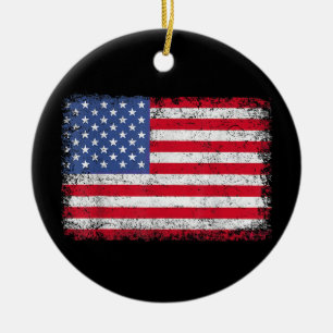 USA Patriotic American Flag for Men Women Kids Boy Keramik Ornament