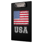 USA Patriotic American Flag for Men Women Kids Boy Klemmbrett (Links)