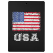 USA Patriotic American Flag for Men Women Kids Boy Klemmbrett (Rückseite)