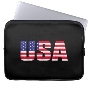 USA Patriotic American Flag for Men Women Kids Boy Laptopschutzhülle