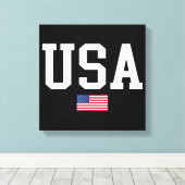 USA Patriotic American Flag for Men Women Kids Boy Leinwanddruck (Insitu (Holzboden))