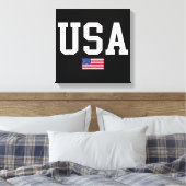 USA Patriotic American Flag for Men Women Kids Boy Leinwanddruck (Insitu (Schlafzimmer))