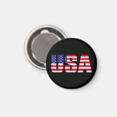 USA Patriotic American Flag for Men Women Kids Boy Magnet (Vorderseite/Rückseite)