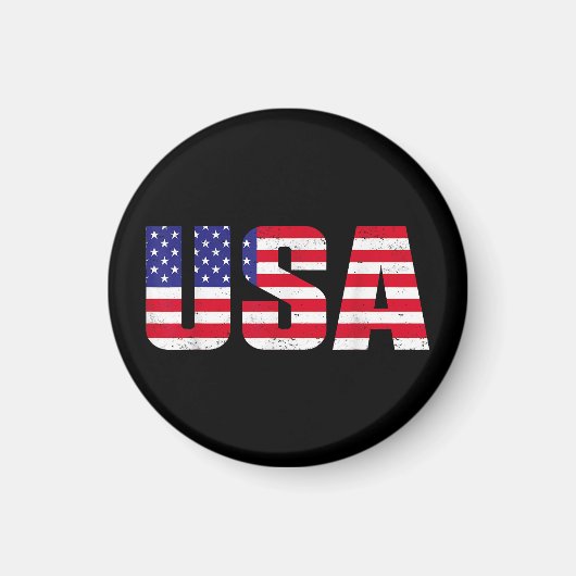 USA Patriotic American Flag for Men Women Kids Boy Magnet (Vorne)