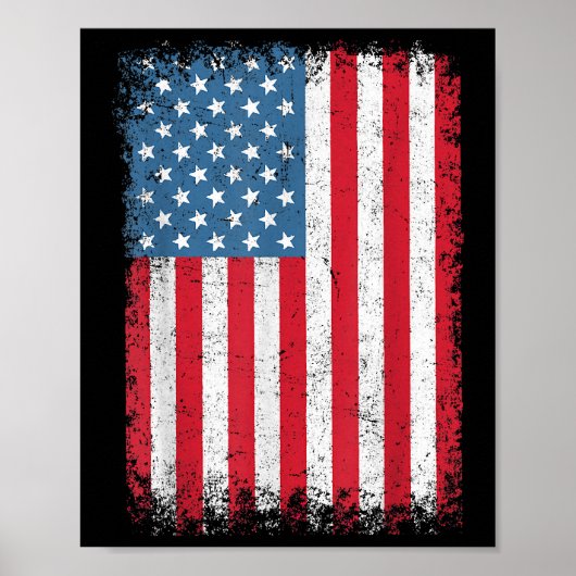 USA Patriotic American Flag for Men Women Kids Boy Poster (Vorne)