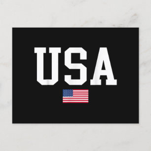USA Patriotic American Flag for Men Women Kids Boy Postkarte