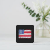 USA Patriotic American Flag for Men Women Kids Boy Quadratische Visitenkarte (Stehend Vorderseite)