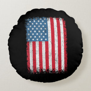 USA Patriotic American Flag for Men Women Kids Boy Rundes Kissen