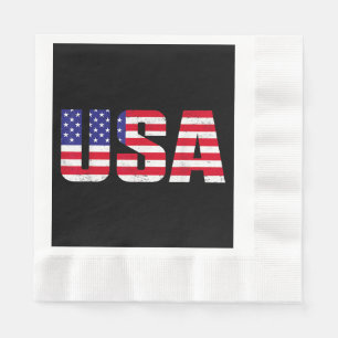 USA Patriotic American Flag for Men Women Kids Boy Serviette