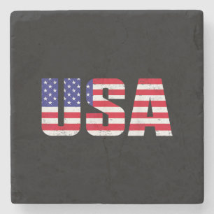 USA Patriotic American Flag for Men Women Kids Boy Steinuntersetzer