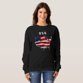 USA Patriotic American Flag For Men Women Kids Boy Sweatshirt (Vorne ganz)