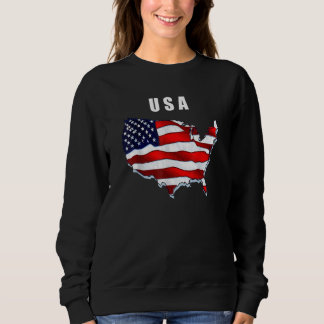 USA Patriotic American Flag For Men Women Kids Boy Sweatshirt