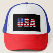 USA Patriotic American Flag for Men Women Kids Boy Truckerkappe (Vorderseite)