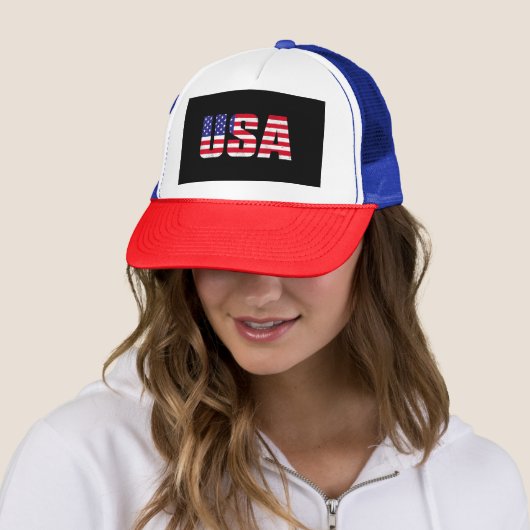 USA Patriotic American Flag for Men Women Kids Boy Truckerkappe (Beispiel)