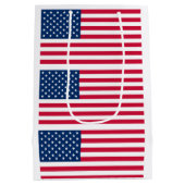 USA Patriotic American Flag Gift Bag Mittlere Geschenktüte (Rückseite)