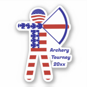 USA Patriotic ARCHERY Aufkleber
