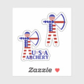 USA Patriotic Archery Aufkleber (Blatt)