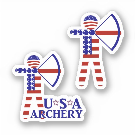 USA Patriotic Archery Aufkleber (Vorderseite)