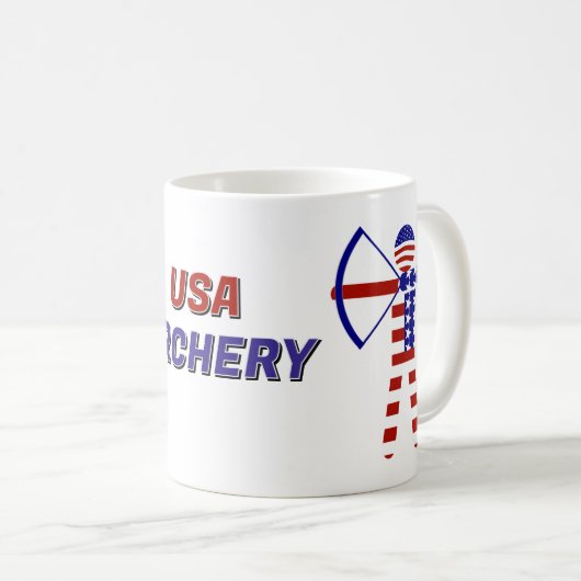 USA Patriotic Archery Kaffeetasse (VorderseiteRechts)