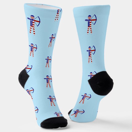 USA Patriotic ARCHERY Socken (Gewinkelt)