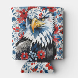 USA Patriotic Bald Eagle Floral Dosenkühler
