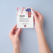 USA Patriotic Balloon 1. Geburtstag Einladung Flyer (Gruppe)