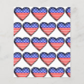 USA Patriotic Balloon 1. Geburtstag Einladung Flyer (Hinten)