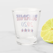 USA Patriotic Bernie 2020 Schnapsglas (Rückseite)