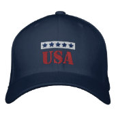 USA Patriotic Bestickte Baseballkappe (Vorderseite)