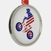USA Patriotic Biking BMX Ornament Aus Metall (Rechts)