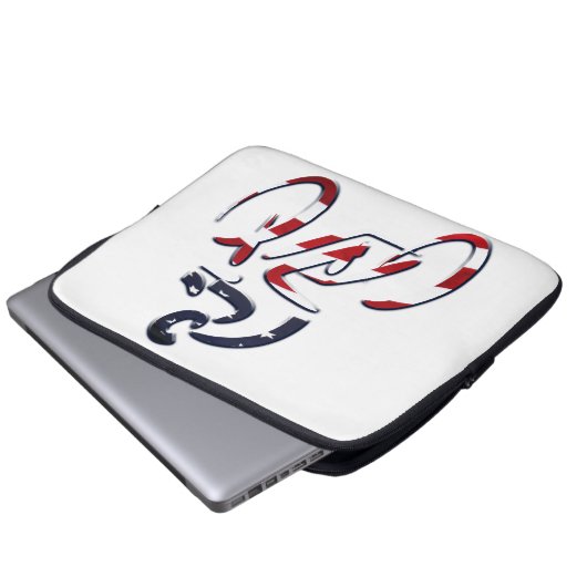 USA Patriotic Biking CYCLING Laptopschutzhülle (Vorne Knopf)