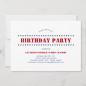 USA Patriotic Birthday Party Einladung (Vorderseite)