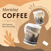 USA Patriotic Bone China Tasse