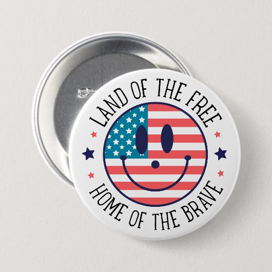 USA Patriotic Button (Vorne & Hinten)