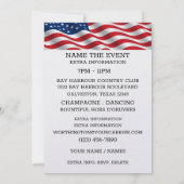 USA Patriotic Deko Einladung (Rückseite)