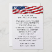 USA Patriotic Deko Weihnachts-Einladung Einladung (Rückseite)