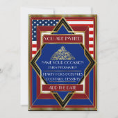 USA Patriotic Deko Weihnachts-Einladung Einladung (Vorderseite)