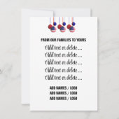 USA Patriotic Deko Weihnachtskarte Mitteilungskarte (Rückseite)