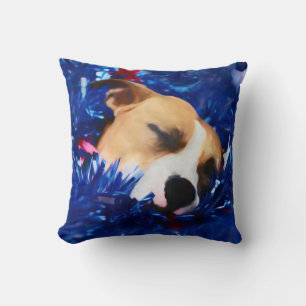 USA Patriotic Dog American Pit Bull Terrier Kissen